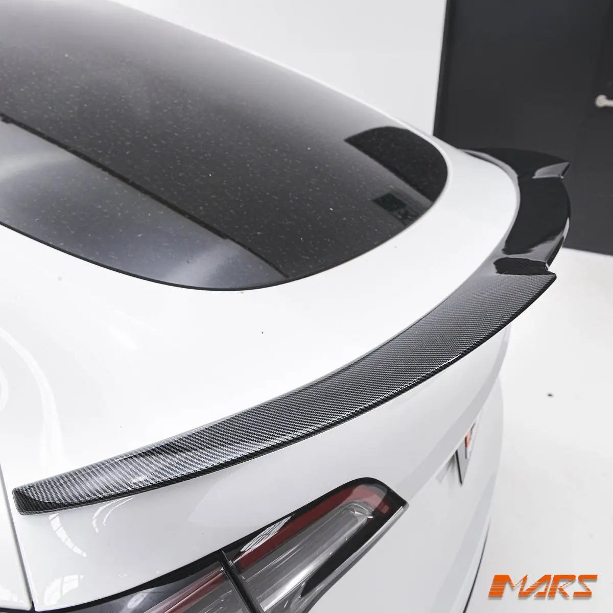 Carbon Print Aero Dynamic Rear Trunk Boot Lip Spoiler Bodykit For Tesla Model Y 2022-2024 1