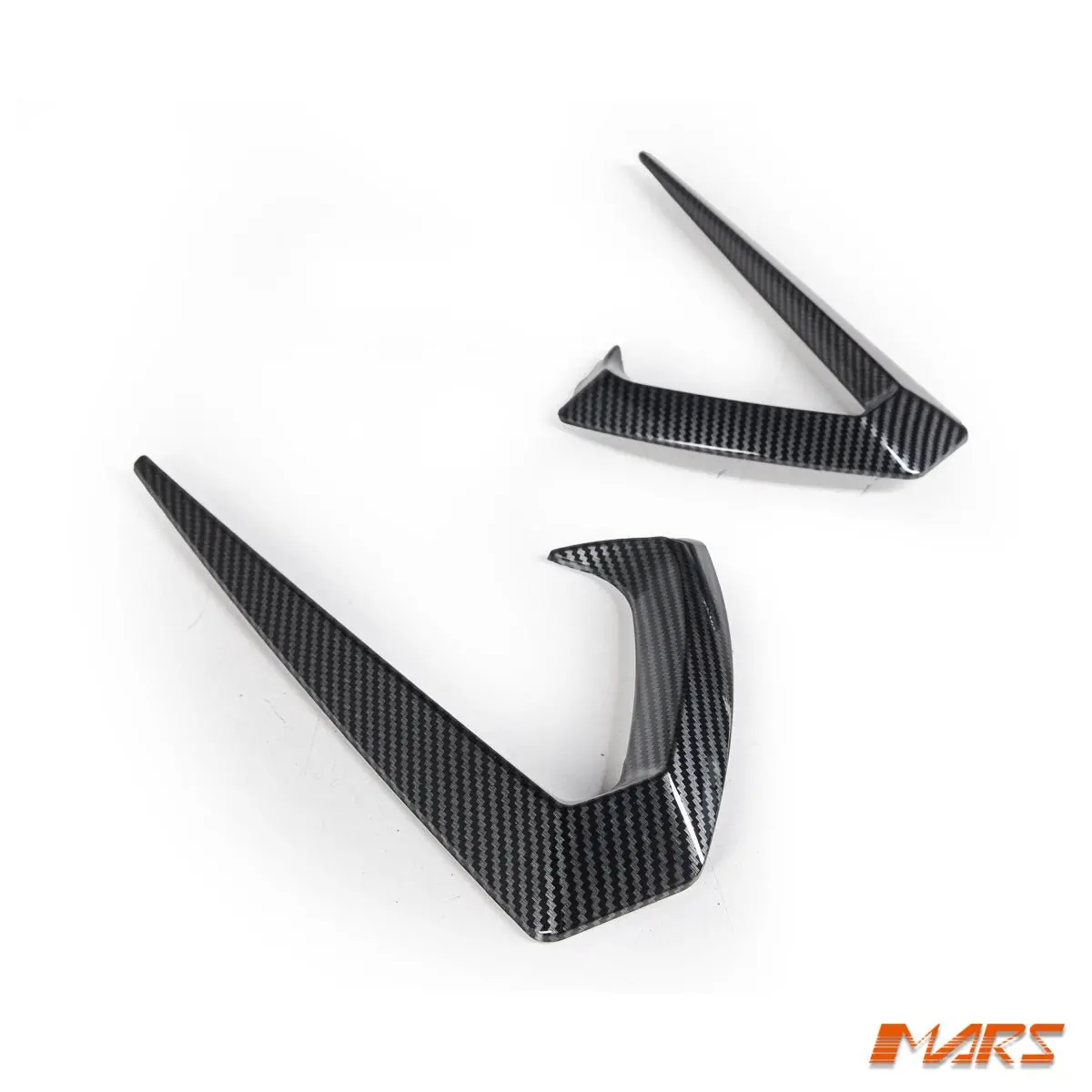 Carbon Print Aero Dynamic Side Fender Guard Camera Vent Blade Canard Bodykit For Tesla Model Y 2022-2024 1