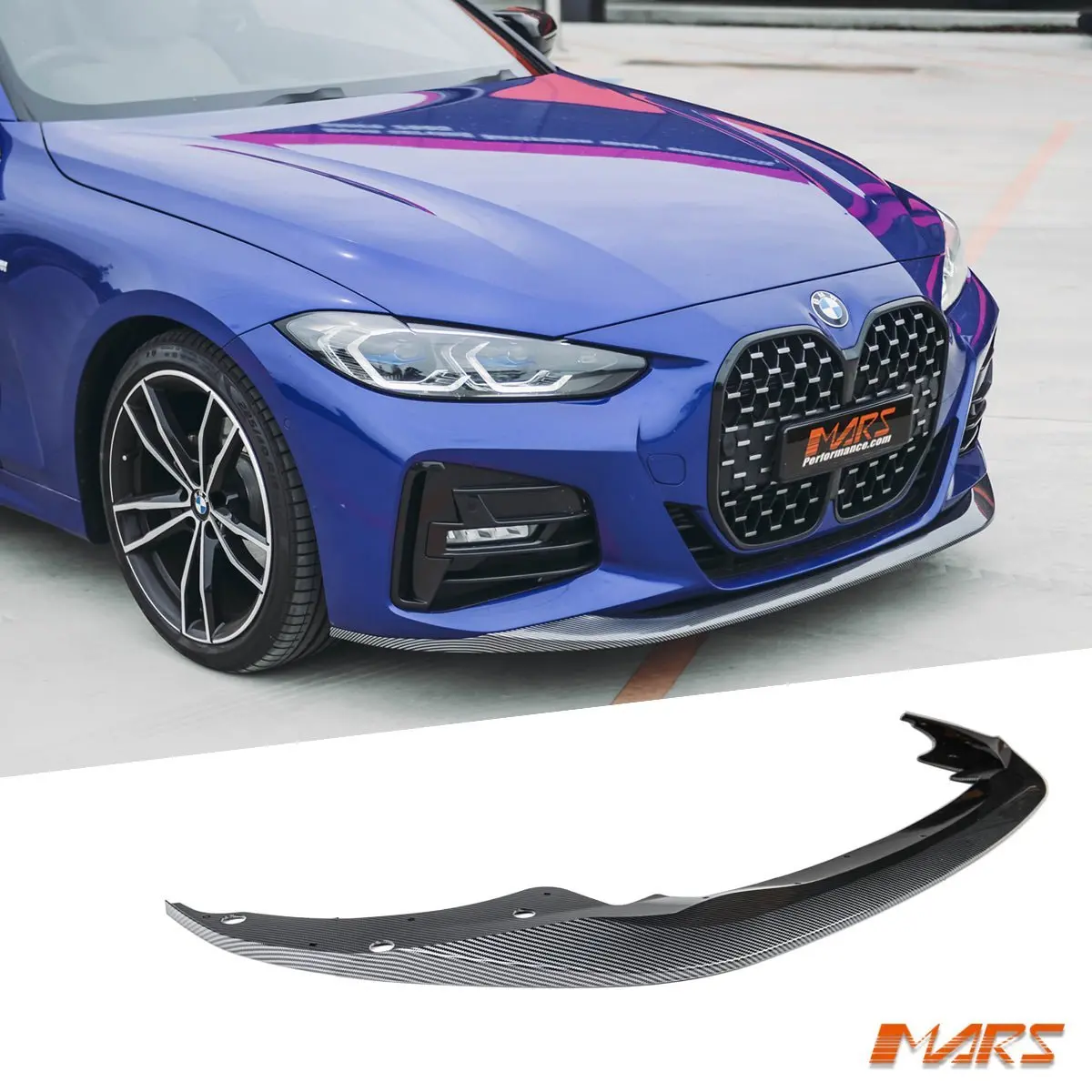 Carbon Print M Performance Style Front Bar Lip Spoiler Bodykit For Bmw 4 Series G22 G23 M Sport Bumper 2020-2025 1