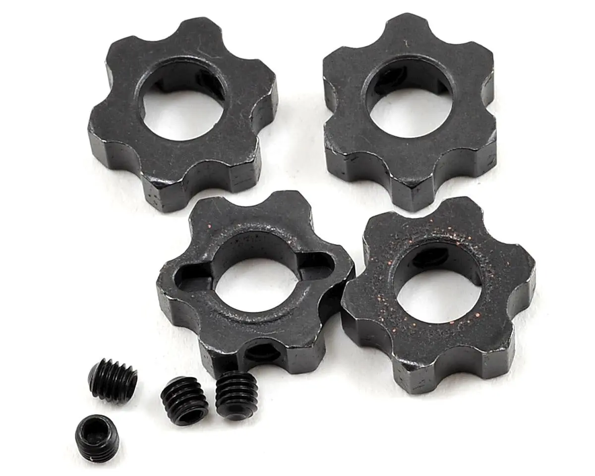Tekno Tkr5571m Wheel Hexes (12Mm, Steel, Lightened, 4Pcs) 1