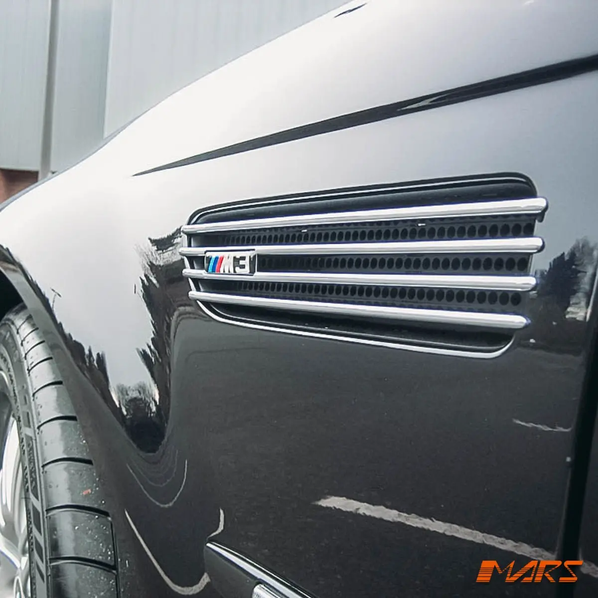 Chrome Black Fender Guard Air Vent Bodykit For Bmw E46 M3 Coupe & Convertible 2000-2006 1