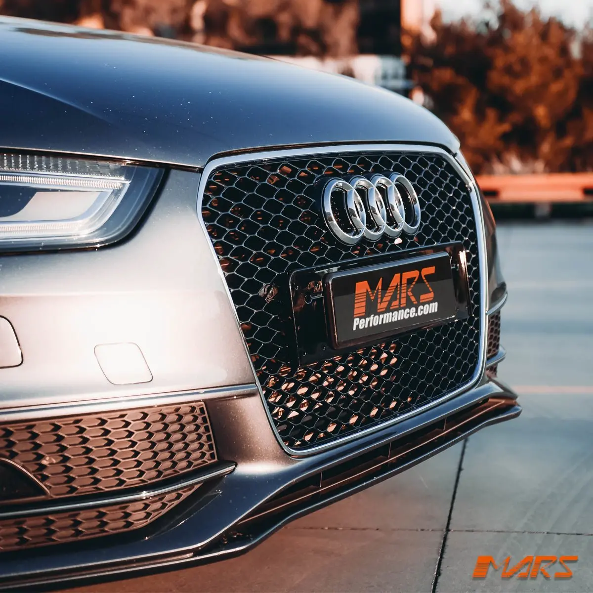 Chrome Black Honeycomb Rs4 Style Front Bumper Bar Grille Grill Bodykit For Audi A4 B8 2012-2016 1