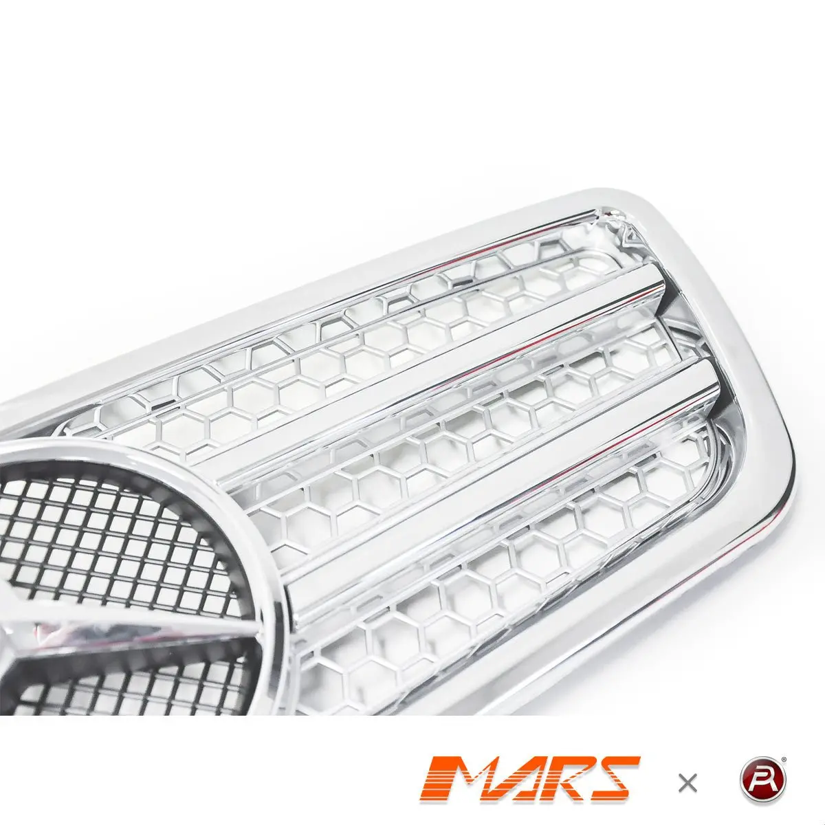 Chrome Silver Amg Style Front Grille Grill Bodykit For Mercedes-Benz E-Class W210 2000-2003 2