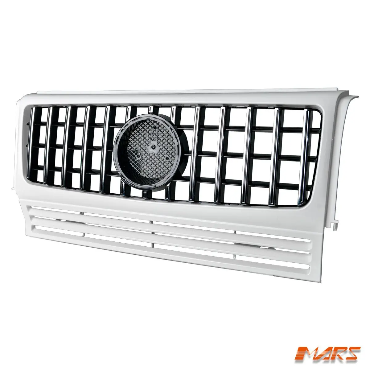 Chrome White Panamericana Front Bumper Bar Radiator Grille Grill Bodykit For Mercedes-Benz G-Class W463 1990-2018 & Amg G63 1