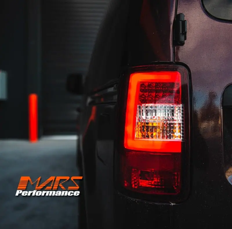 Clear Red 3D Led Stripe Tail Lights For Volkswagen Vw Caddy 2005-2015 1