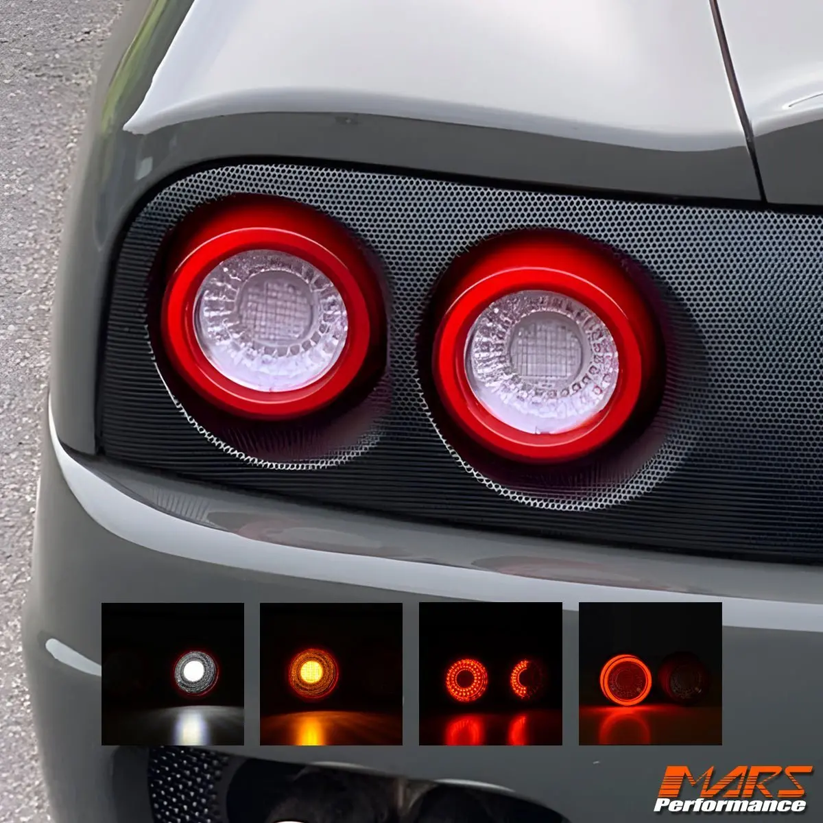 Clear Red Full Led 3D Stripe Bar Tail Lights For Ferrari F360 512 F355 550 575M F50 1