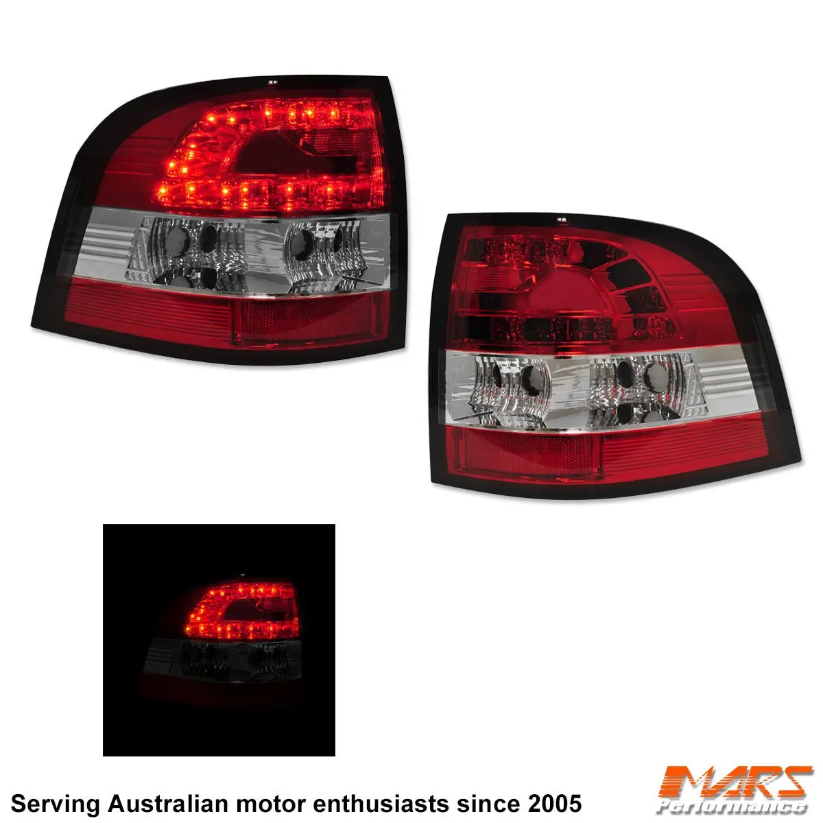 Clear Red Led Tail Lights For Holden Commodore Ve Ute Series 1 & 2 1