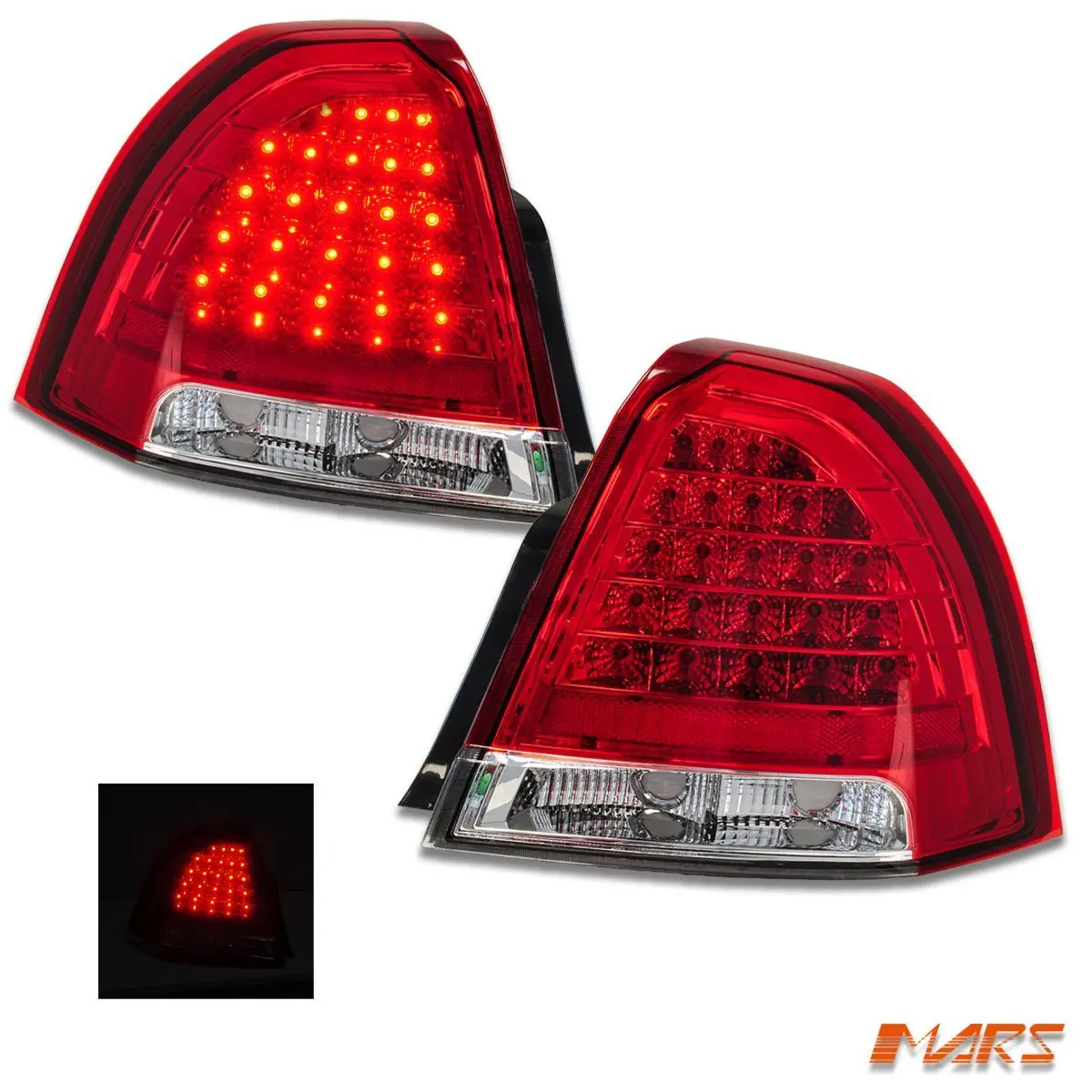 Clear Red Led Tail Lights For Holden Statesman Wm 2006-2010 1