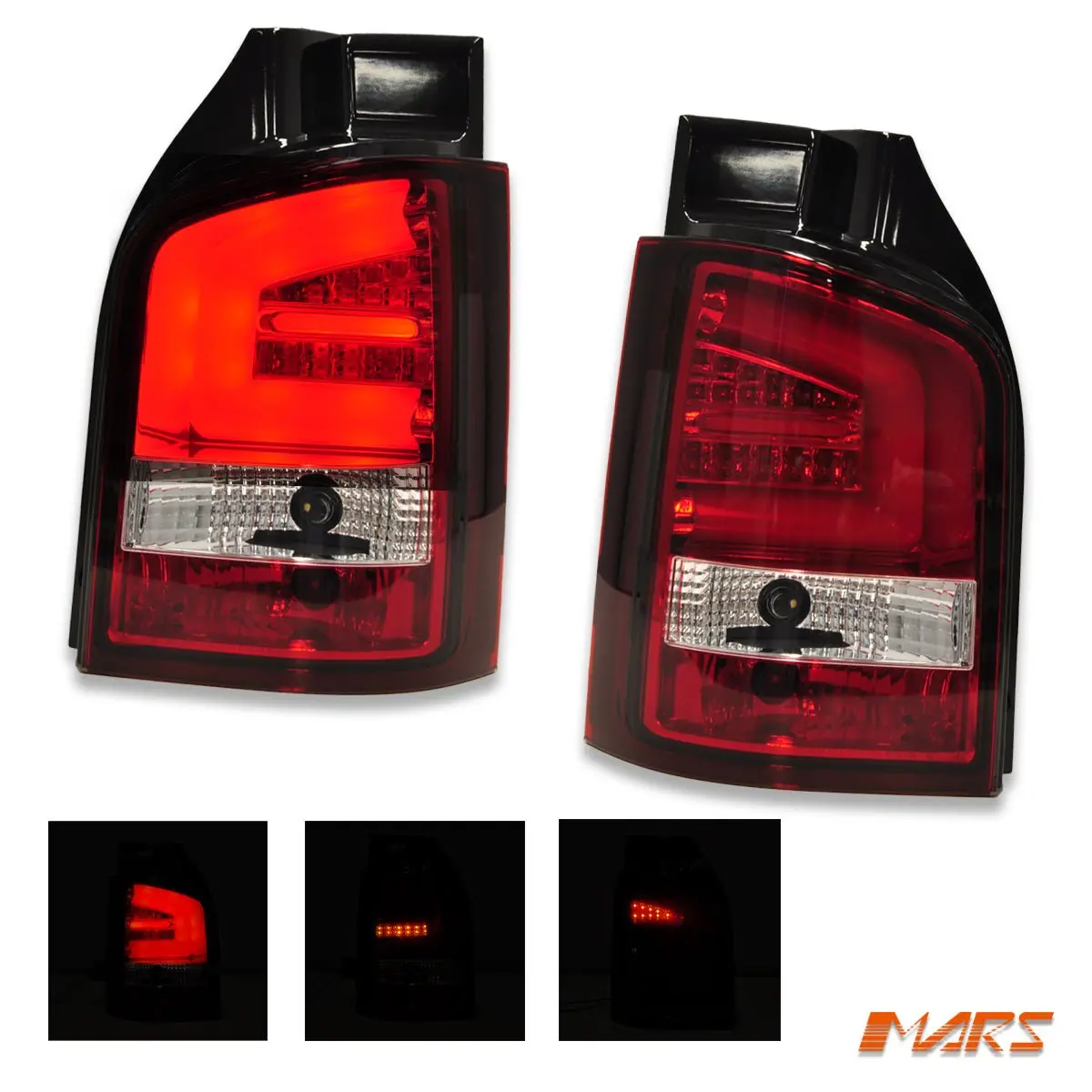 Clear Red Led Tail Lights With Led Indicators For Volkswagen Vw Transporter T5 T5.1 2004-2015 1