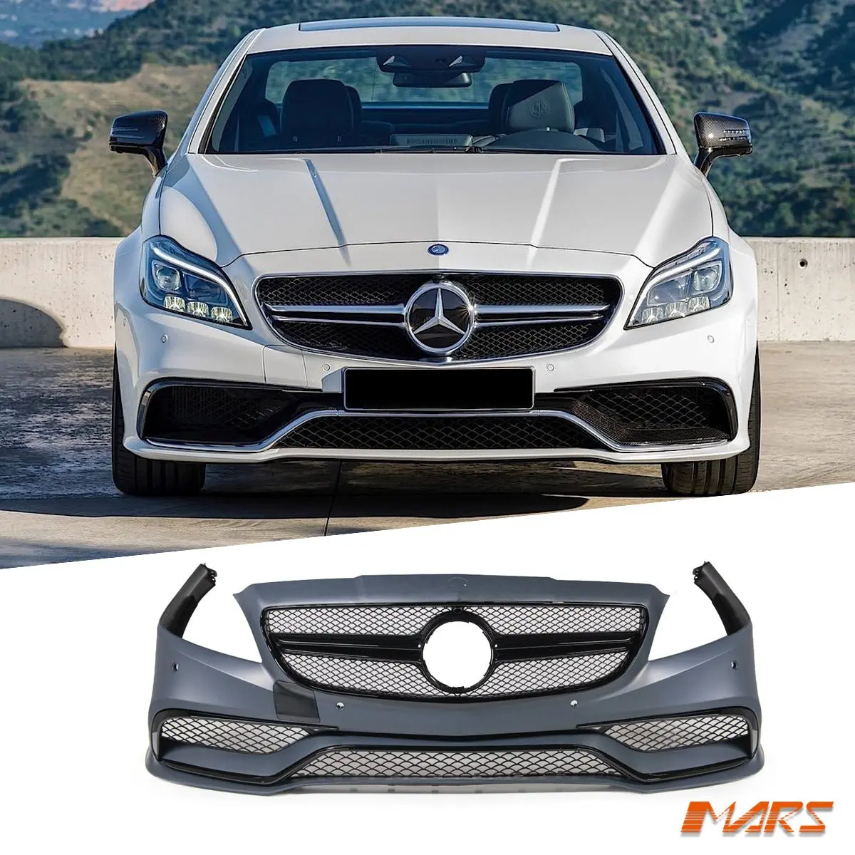 Cls63 Amg Style Front Bumper Bar Bodykit & Grill For Mercedes-Benz Cls-Class W218 C218 Facelift 2015-2018 1