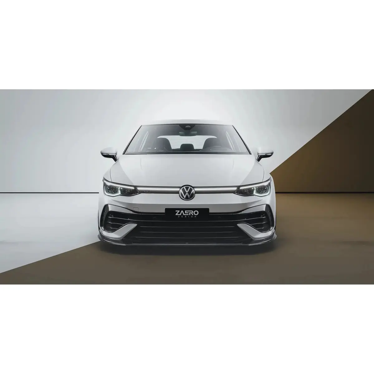 Zaero Design Evo-1 Gloss Black Front Splitter Vw Mk8 Golf R 1