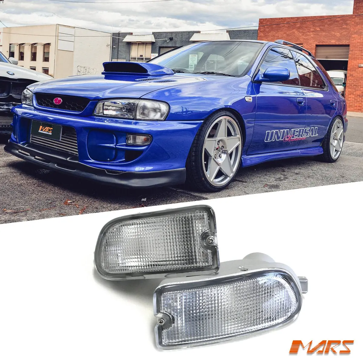 Crystal Bumper Bar Turn Signal Indicator Lights For Subaru Impreza 1999-2000 Gc8 Gf8 1