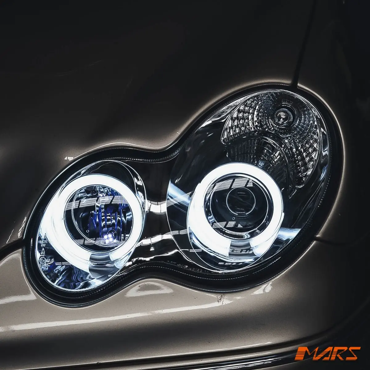 Crystal Ccfl Angel Eyes Projector Head Lights For Mercedes-Benz C-Class W203 Sedan & Wagon 2000-2007 1