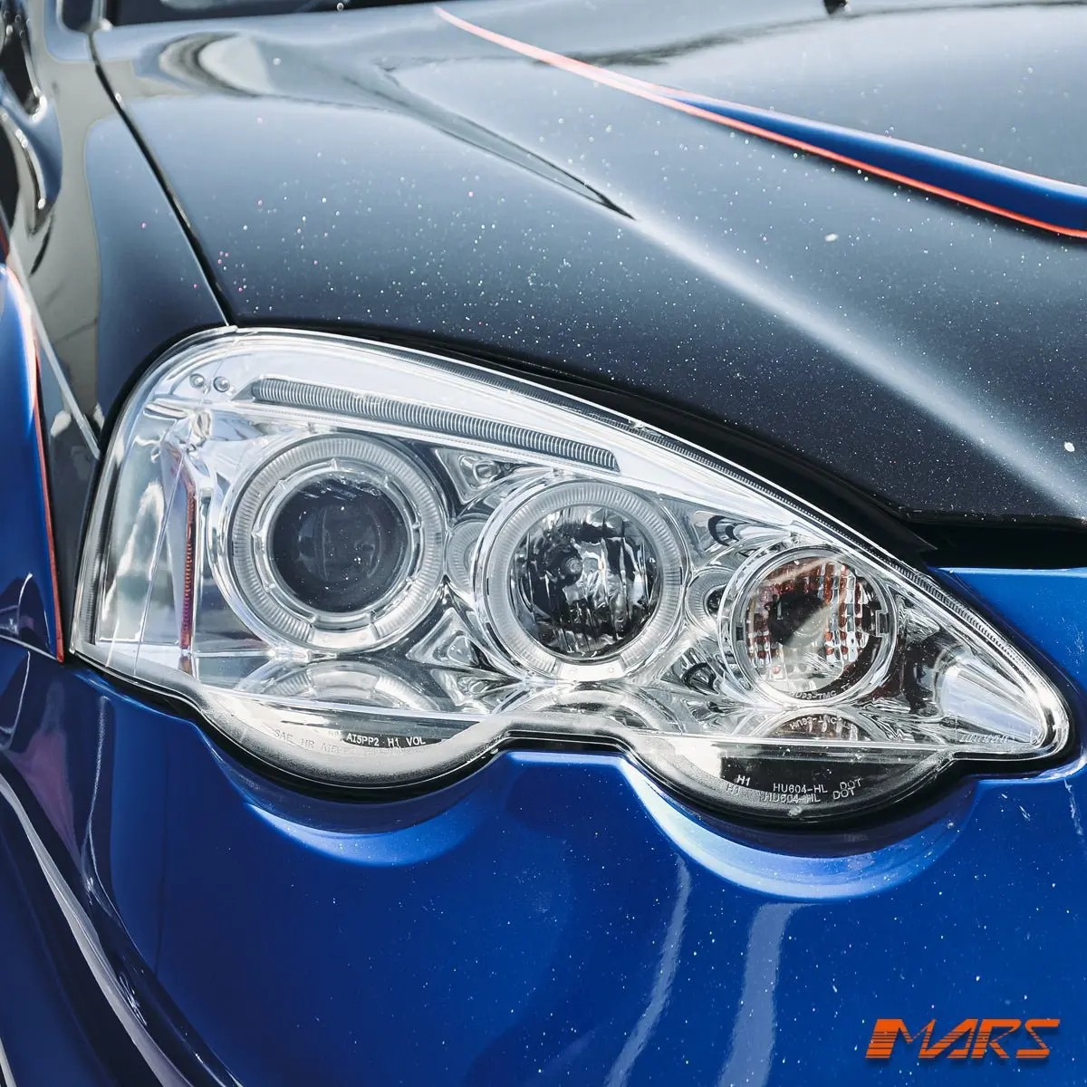Crystal Clear Angel-Eyes Projector Head Lights For Honda Integra Dc5 2001-2004 1