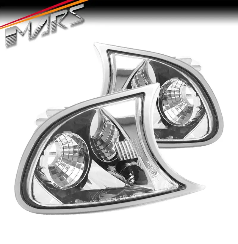 Crystal Clear Front Corner Turn Signal Indicator Lights For Bmw 3-Series E46 2001-2002 Pre Lci Coupe & Convertible & M3 1