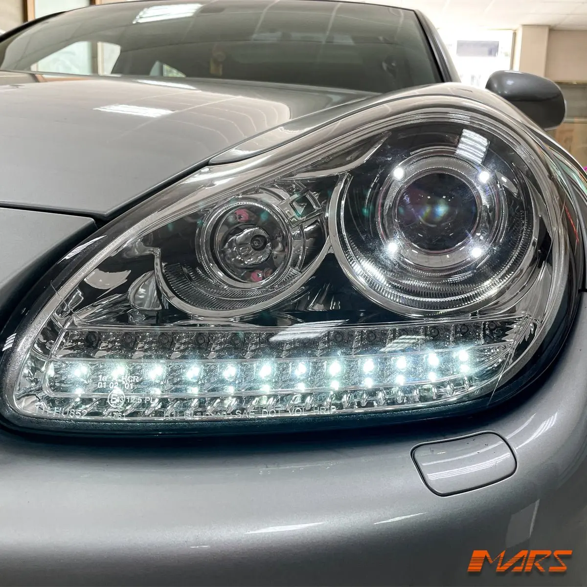 Crystal Clear Led Drl Projector Head Lights For Porsche Cayenne 955 9Pa 2003-2006 - Hid/Xenon Model Only 1