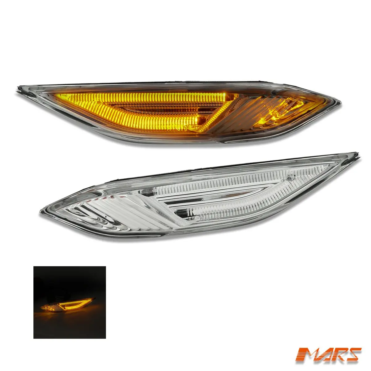 Crystal Clear Led Side Indicator Lights Turn Signal Marker For Porsche Cayenne 958 92A 2010-2014 1