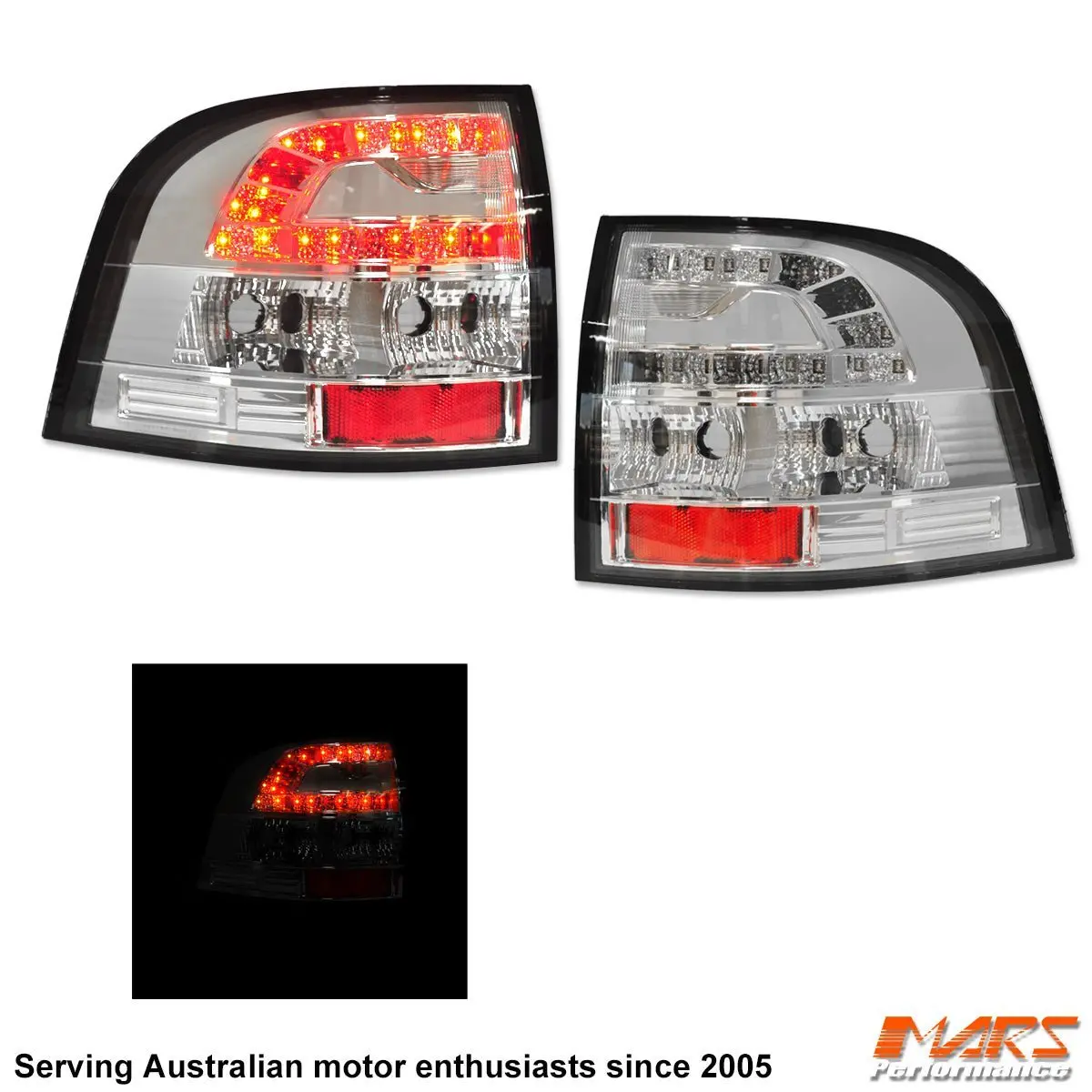 Crystal Clear Led Tail Lights For Holden Commodore Ve Ute Series 1 & 2 1