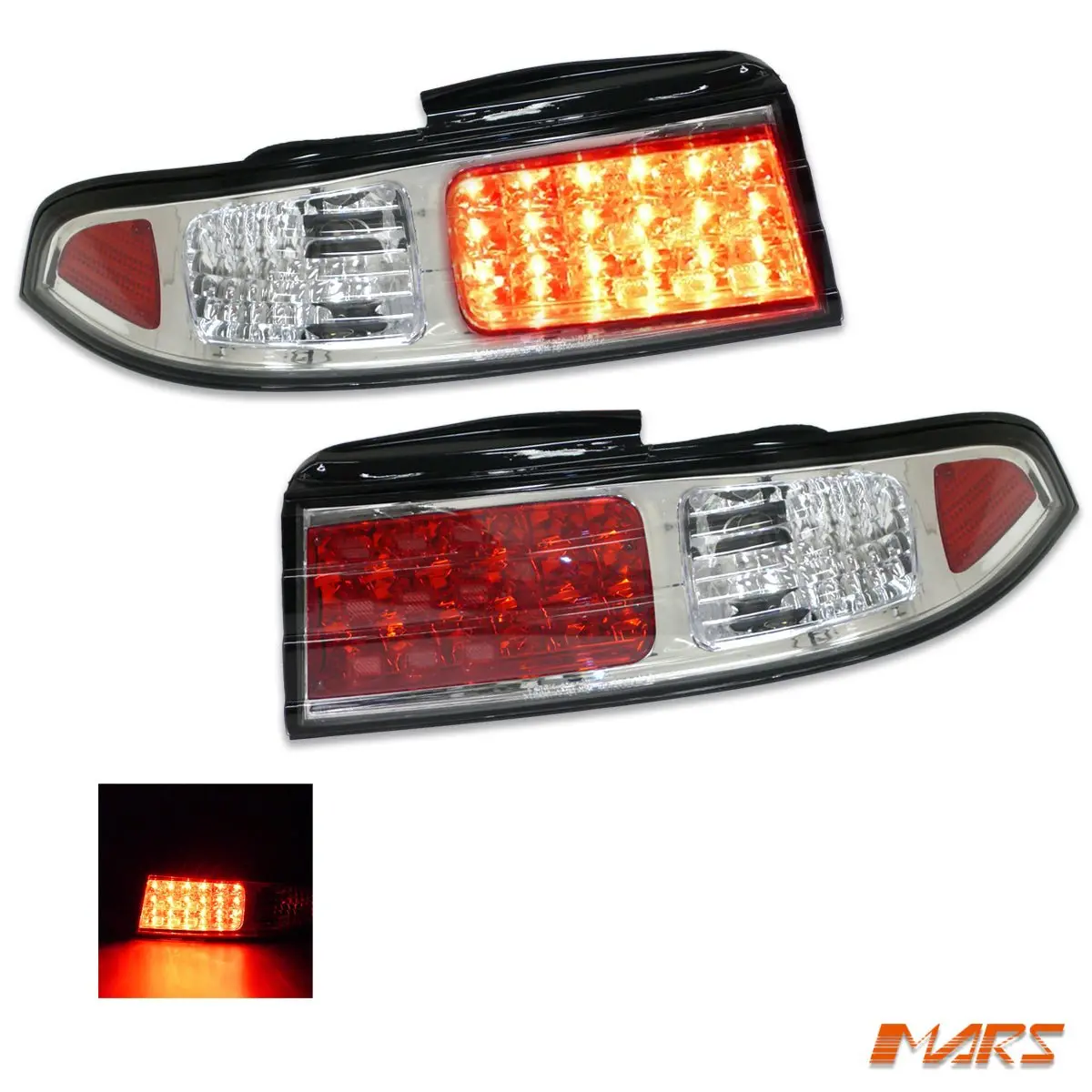 Crystal Clear Led Tail Lights For Nissan 200Sx Silvia S14 1993-1998 1