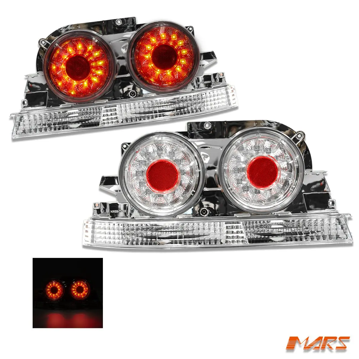 Crystal Clear Led Tail Lights For Nissan R33 Skyline Coupe Gts-T Gt-R Gt-T Rb250det 1