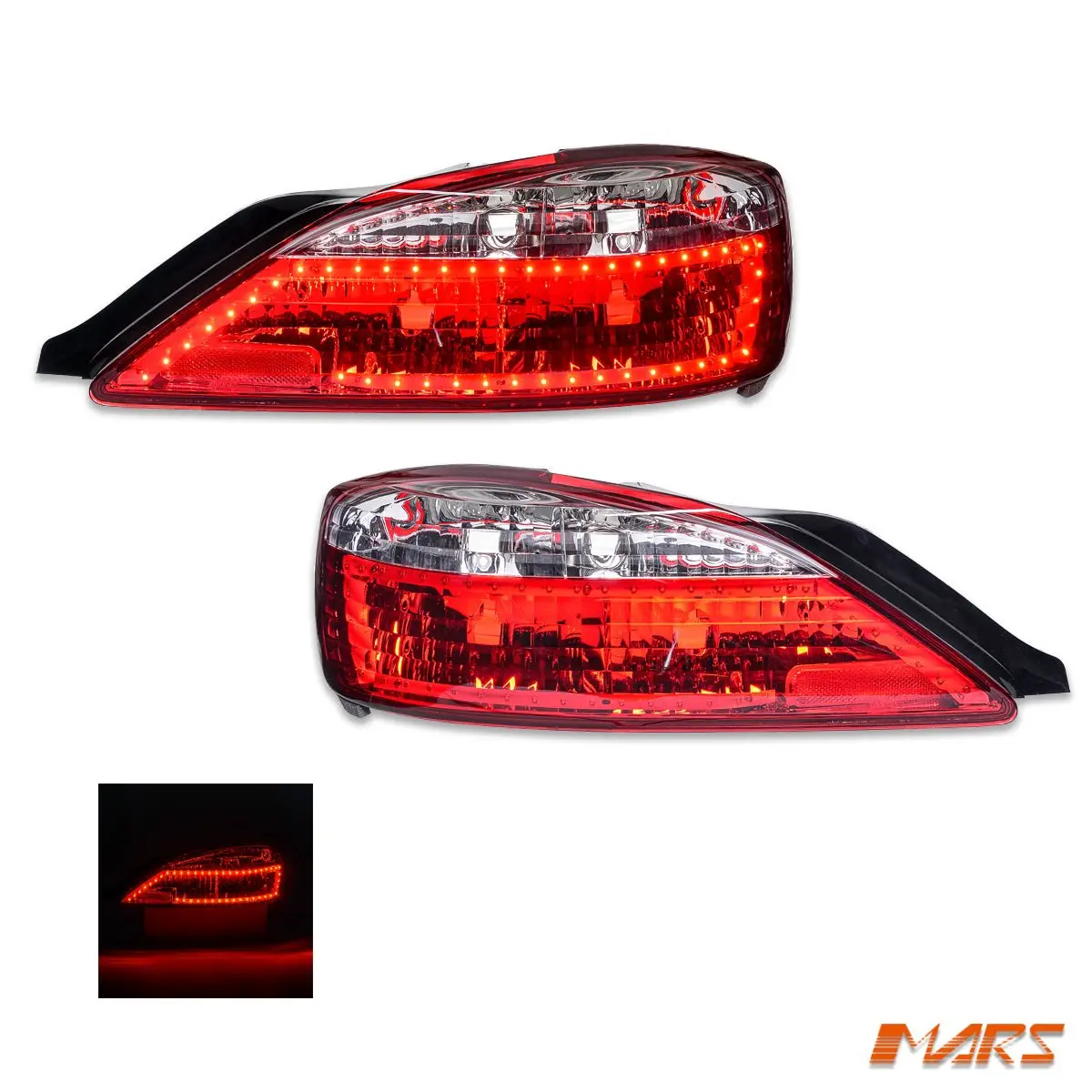 Crystal Eye Clear Red Led Tail Lights For Nissan 200Sx Silvia S15 1