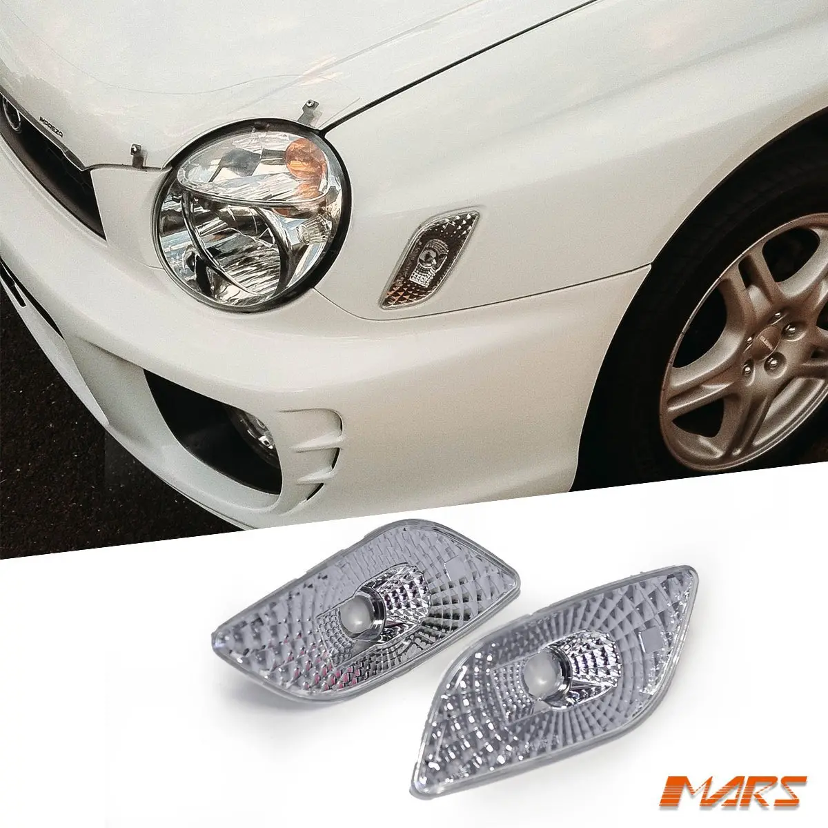 Crystal Fender Side Reflector Marker Lights For Subaru Impreza & Wrx Sti 2001-2003 1