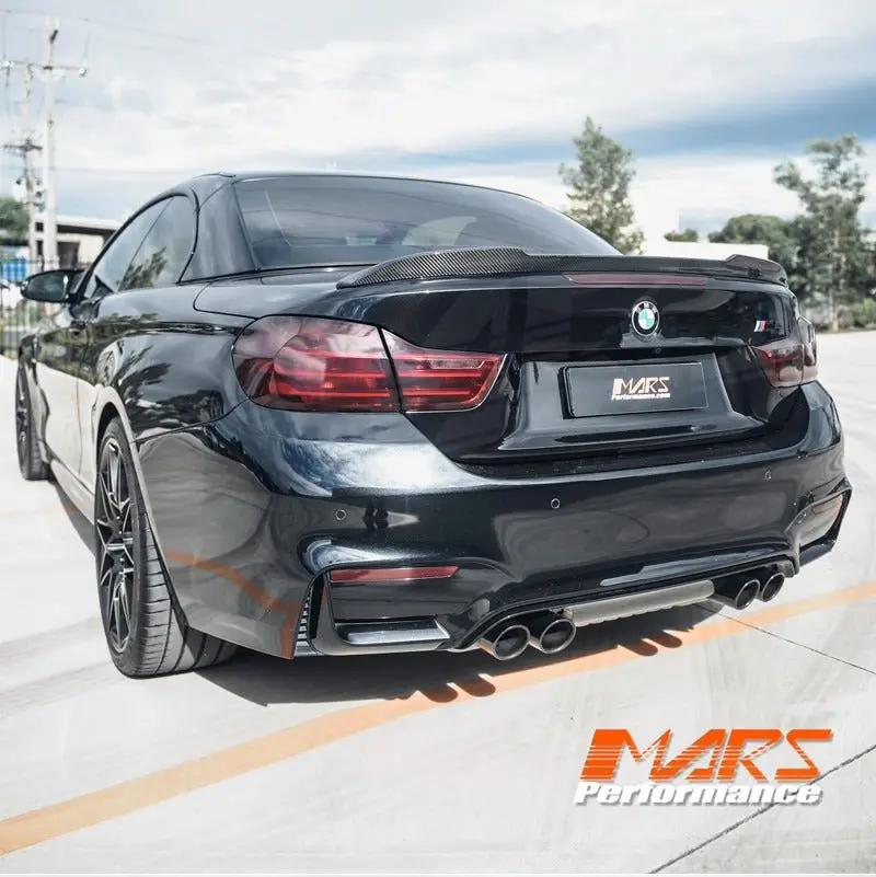 Cs Style Carbon Fibre Rear Trunk Lip Spoiler Wing Bodykit For Bmw 4-Series F33 Convertible & F83 M4 1