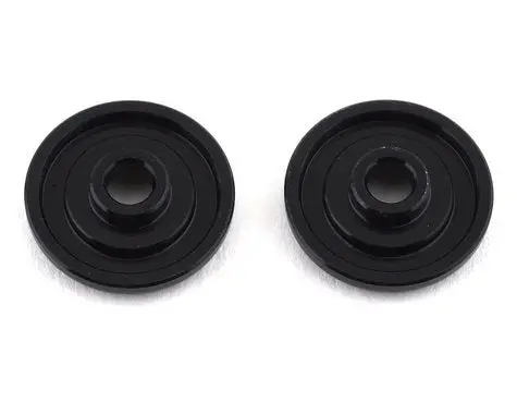 Custom Works 3428 Sprint Car Aluminum Wing Buttons (Black) (2) 1