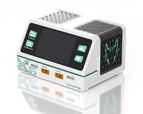 Cayote Cyeg1022 2-Force X5 Racing Dual Battery Charger W/Xt90 Charge Lead (6S/40A) (Ac 500W/Dc 1400W) 1