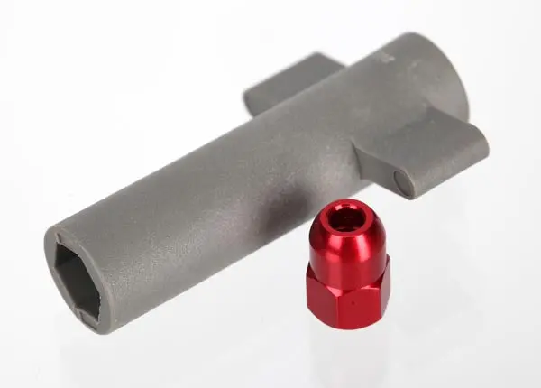 Traxxas 5526R Antenna Crimp Nut, Aluminum (Red-Anodized)/ Antenna Nut Tools 0.025 1