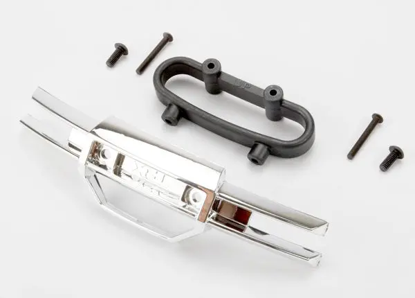 Traxxas 5335A Bumper, Front (Chrome)/ Bumper Mount, Front/ 4X10mm Bcs (2)/ 3X25mm Bcs (2) 0.09 1