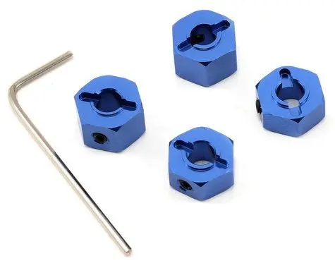 St Racing St3654-12B Concepts 12Mm Aluminum "Lock Pin Style" Wheel Hex Set (Blue) (4) 1