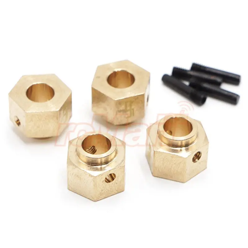 Yeah Racing Trx4-037 12Mm Brass Hex Adaptor 8Mm Offset 4Pcs For Traxxas Trx-4 Trx4-6 1