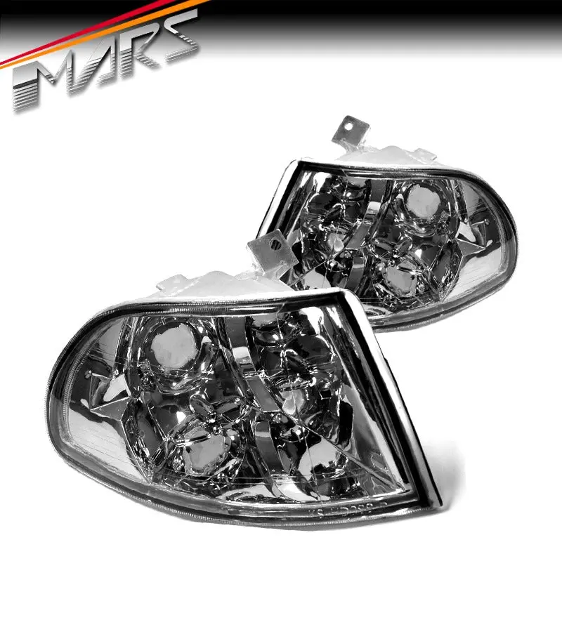 Dark Chrome Corner Indicator Turn Signal Lights For Honda Civic Eh Sedan 1992-1995 1