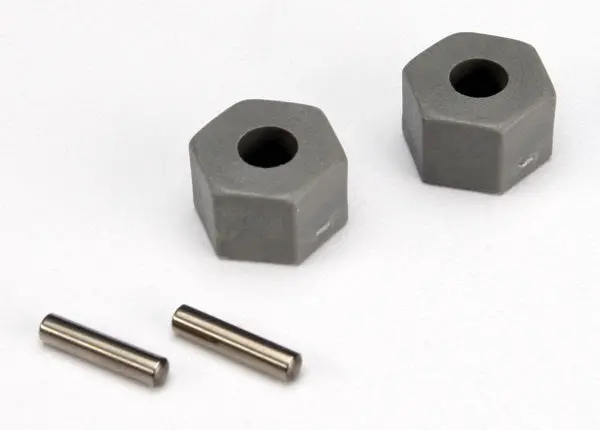 Traxxas 3654 Wheel Hubs, Hex (Tall Offset, Rustler®/Stampede® Front) (2)/ Axle Pins (2.5X10mm) (2) 1