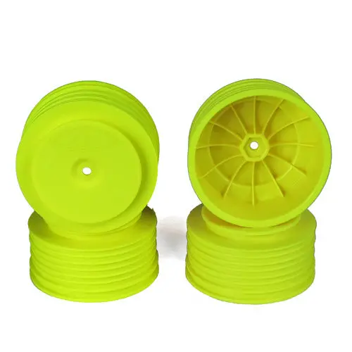 De Racing Der-Ps4-Ly Speedline Plus Sc Wheels For Tlr 22Sct - Ten-Scte / Tekno Sct410 / Yellow / 4Pcs 1