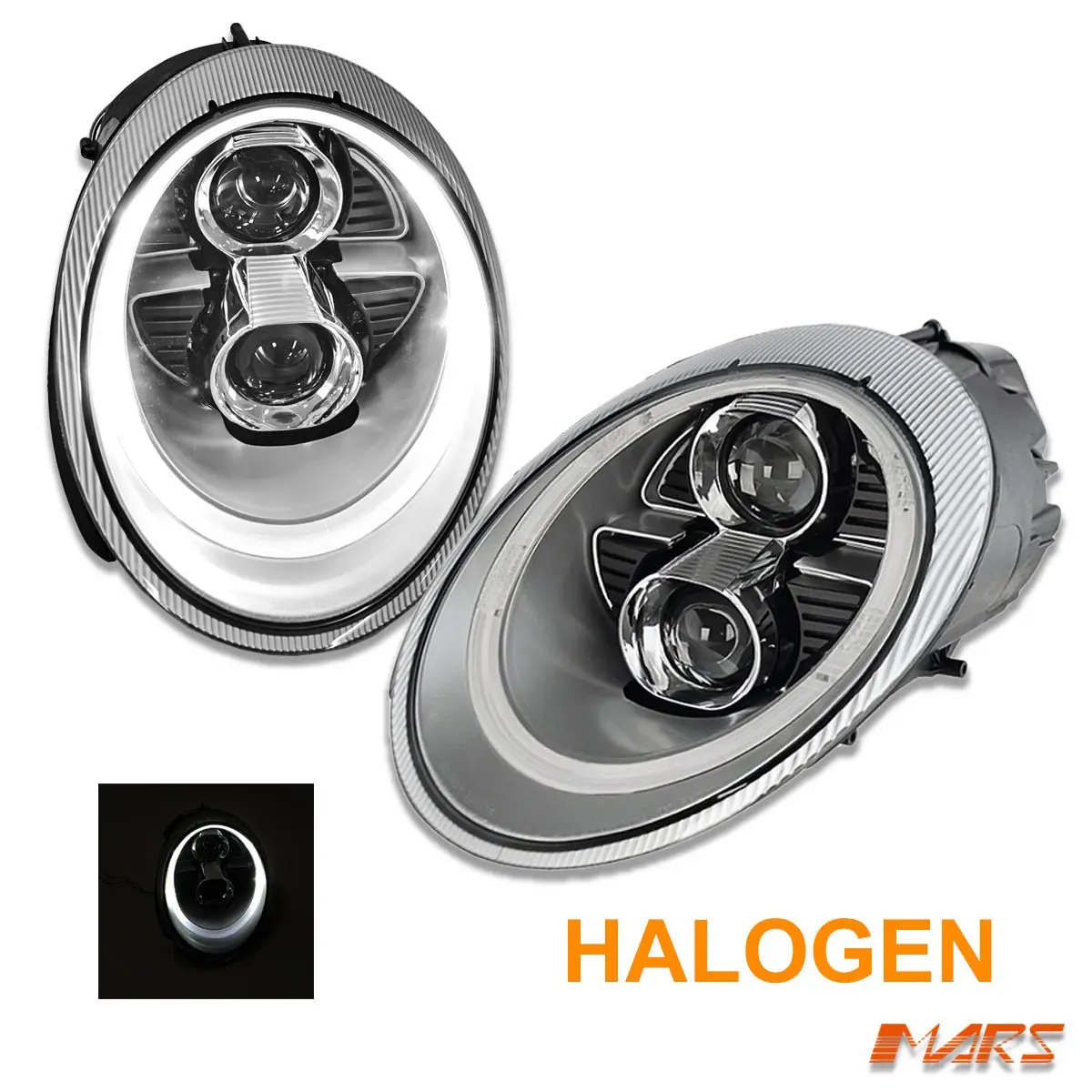 Drl Led Dual Projector Head Lights For Porsche 911 997 Pre Update 2005-2008 (Compatible With Halogen Model) 1