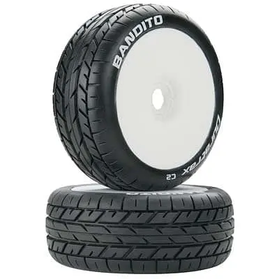 Dtxc3638 Bandito 1/8 Buggy Tire C2 Mounted White (2) 1