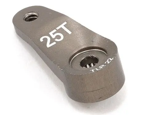 Team Losi Racing Tlr1557 Aluminum Servo Horn (25T-Futaba/Orion/Savox/Ace) (Tlr 22) 1