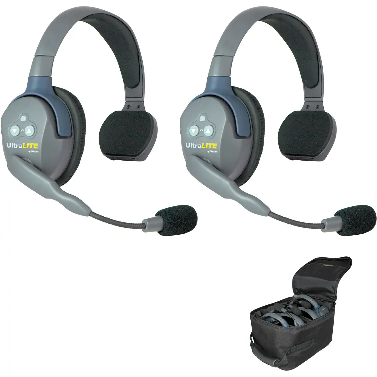 Eartec Ul2s Ultralite Full Duplex Wireless Headset Communication For 2 Users - 2 Single Ear Headsets 1