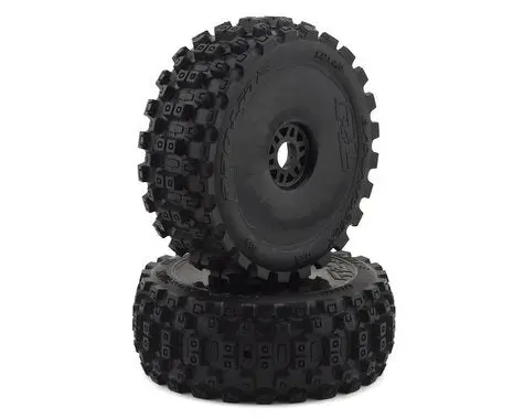 Pro Line 9067-41 Badlands Mx Pre-Mounted 1/8 Buggy Tires (Black) (2) (M2) W/Velocity V2 Wheel 1