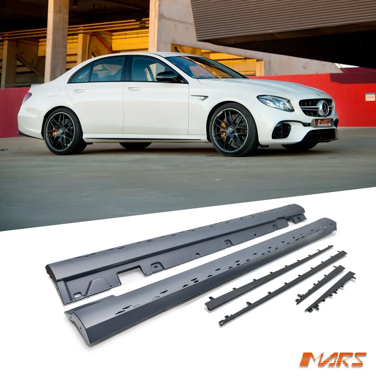 E63-S Style Side Skirts Bodykit For Mercedes-Benz E-Class W213 4 Doors Sedan & E43 E53 Amg 2016-2023 1