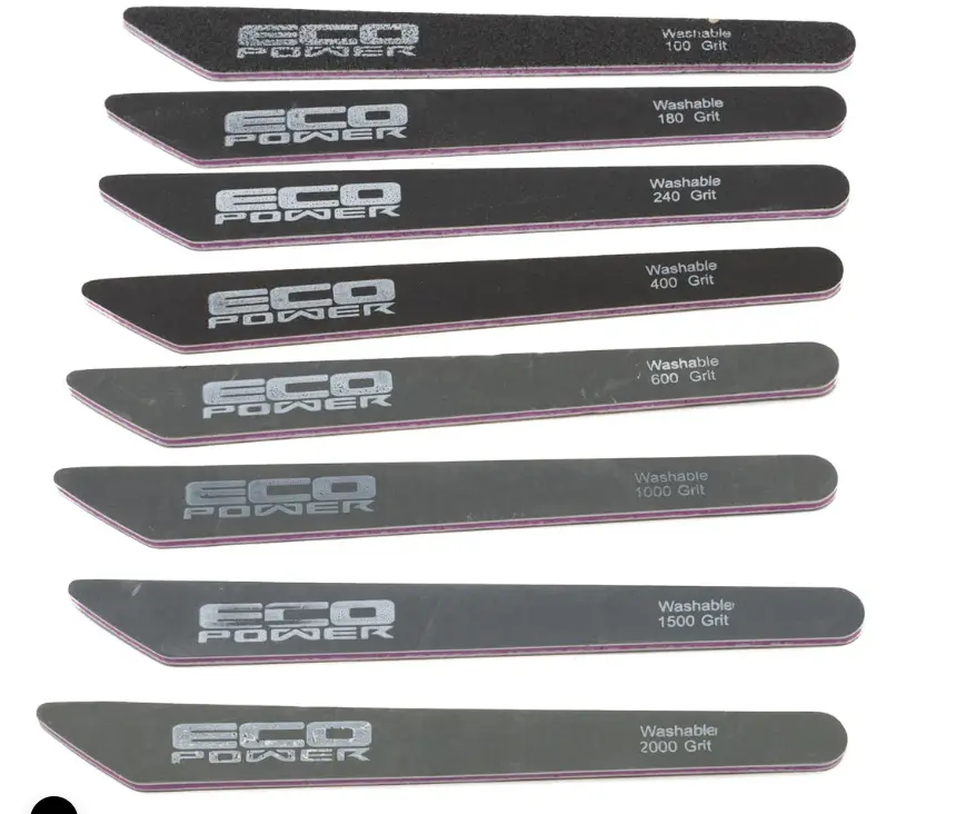 Ecopower Ecp-3013 Sanding Sticks Set (8) (100/180/240/400/600/1000/1500/2000 Grit) 1