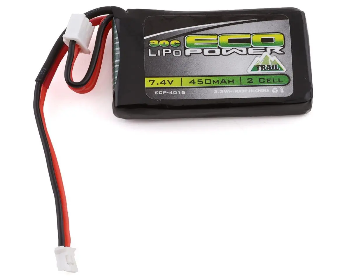 Ecopower "Trail" Scx24 2S 30C Lipo Battery W/Ph2.0 Connector (7.4V/450Mah) 1
