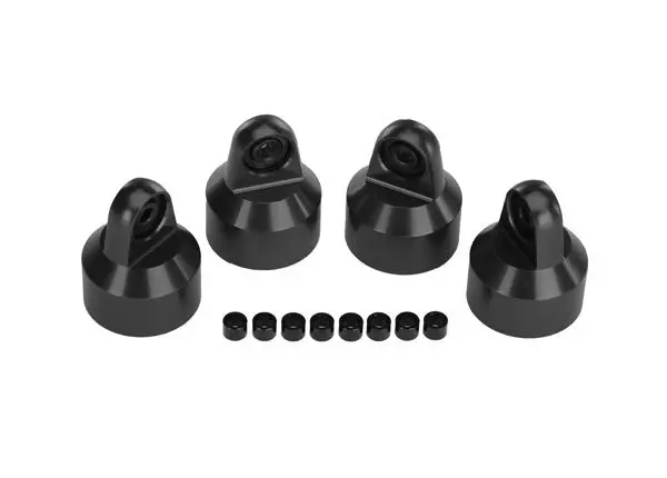 Traxxas 7764X Shock Caps, Aluminum (Hard-Anodized, Ptfe-Coated), Gtx Shocks (4)/ Spacers (8) 0.328 1