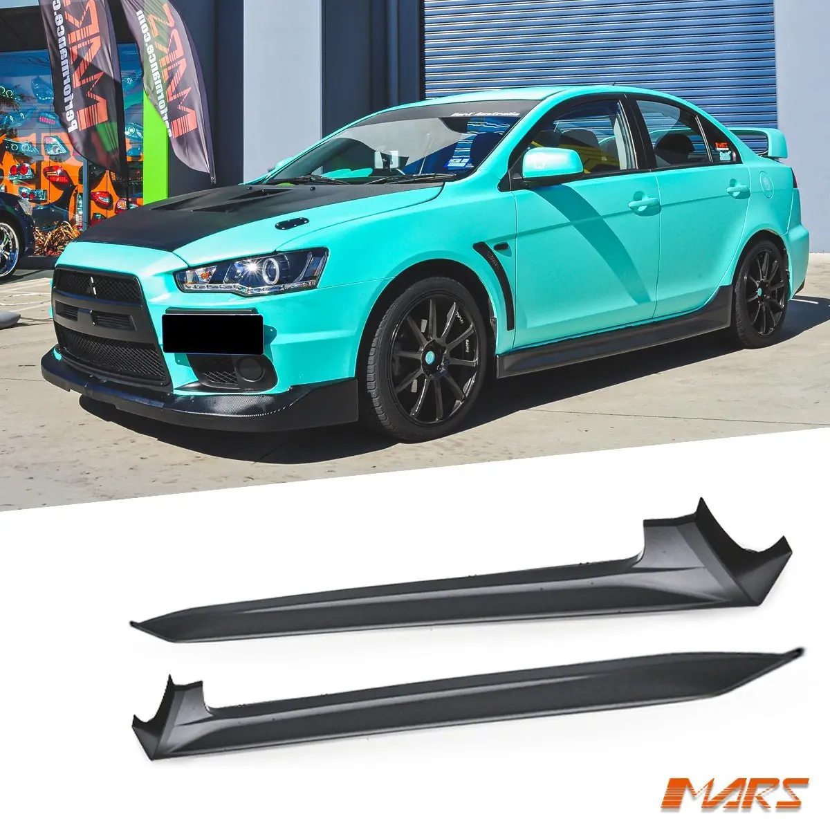 Evolution Style Lower Side Skirts Bodykit For Mitsubishi Cj Cf Lancer Sedan 2007-2019 1
