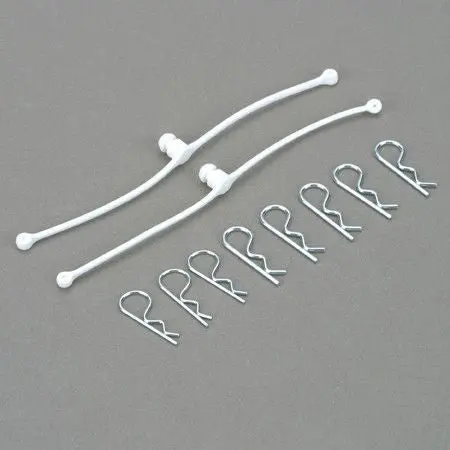 Dubro 2246 Body Klip Retainers, White (2) 1