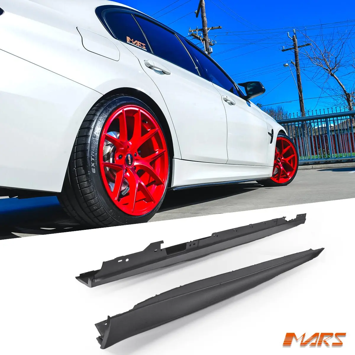 F80 M3 Style Lower Side Skirts Bodykit For Bmw 3-Series F30 4 Doors Sedan 2012-2018 1