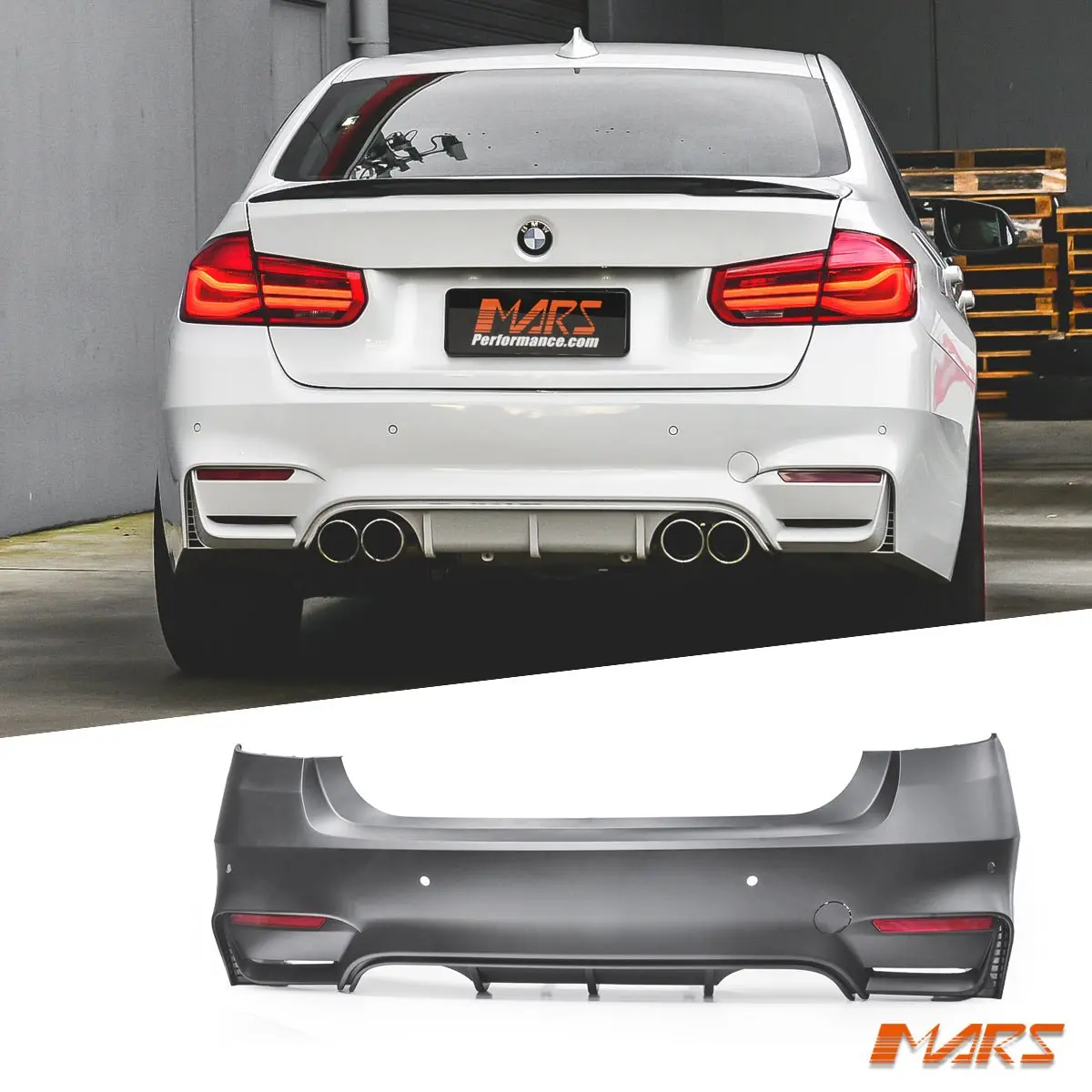 F80 M3 Style Rear Bumper Bar Bodykit For Bmw 3-Series F30 4 Doors Sedan 2012-2018 1