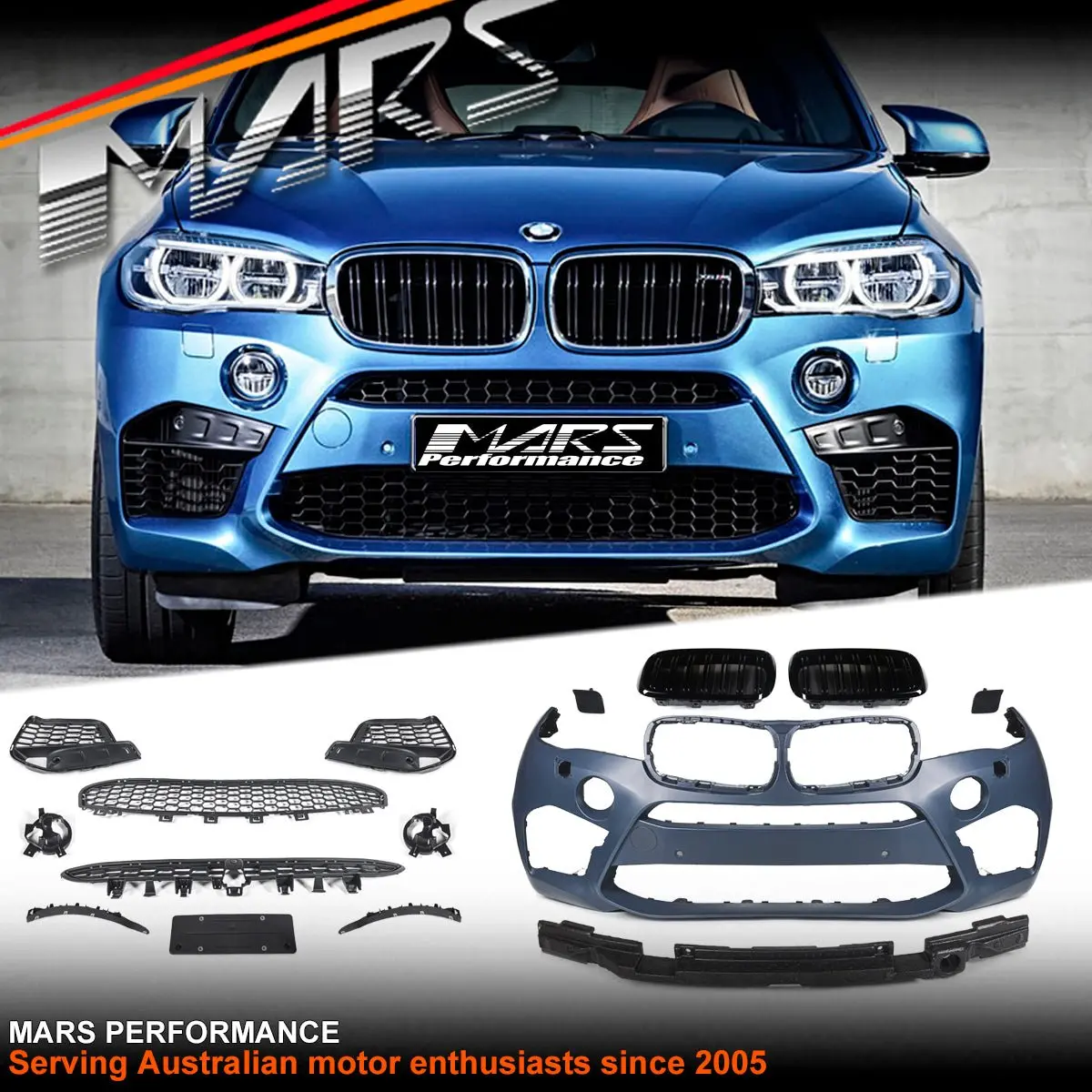 F86 X6m Style Front Bumper Bar & Grill Bodykit For Bmw F16 X6 2014-2019 1